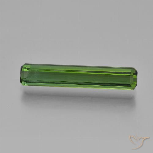 2.20ct Natural Dark Green Tourmaline, Emerald Cut, VVS