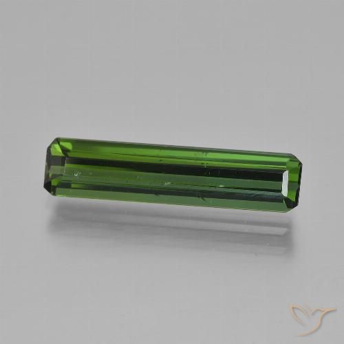 2.70ct Natural Dark Green Tourmaline, Emerald Cut, VS