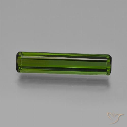 2.33ct Natural Dark Earthy Green Tourmaline, Emerald Cut, VS