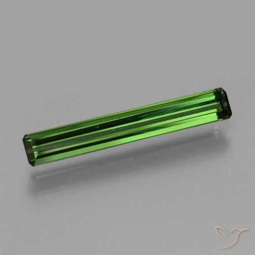 1.54ct Natural Deep Green Tourmaline, Emerald Cut, VVS