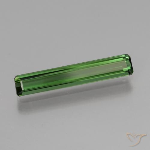 1.58 ct Green Tourmaline Stone, Natural Tourmaline in Octagon Facet Shape for Sale