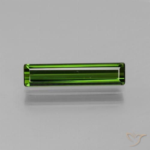 1.58ct Natural Verde oscuro turmalina, Corte Octágono / Esmeralda, VVS, Photo A