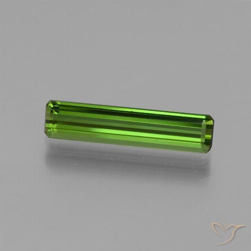 1.54ct Natural Medium Green Tourmaline, Emerald Cut, VVS-VS