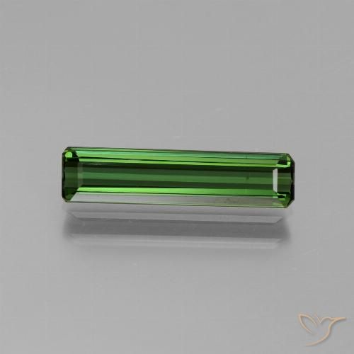 1.50ct Natural Deep Green Tourmaline, Emerald Cut, VS-SI