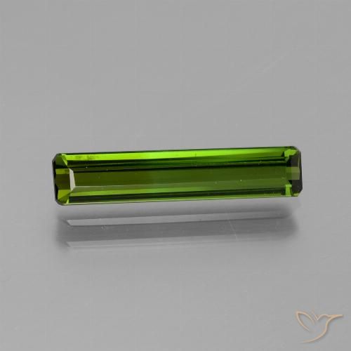 1.58ct Natural Dark Green Tourmaline, Emerald Cut, VS