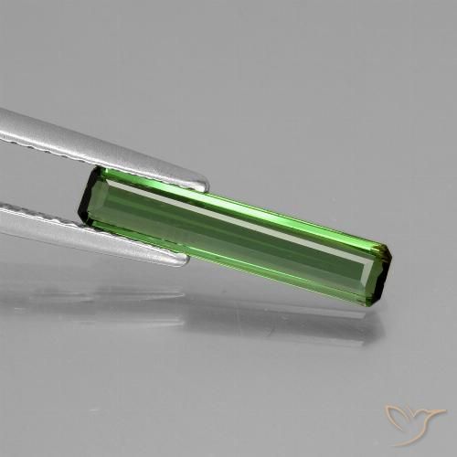1.01ct Natural Deep Green Tourmaline, Emerald Cut, VS