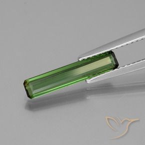 1.01 ct Green Tourmaline Stone, Natural Tourmaline in Octagon Facet Shape for Sale