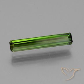 1.65 ct Green Tourmaline Stone, Natural Tourmaline in Octagon Facet Shape for Sale