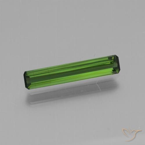1.15ct Natural Medium Green Tourmaline, Emerald Cut, VS