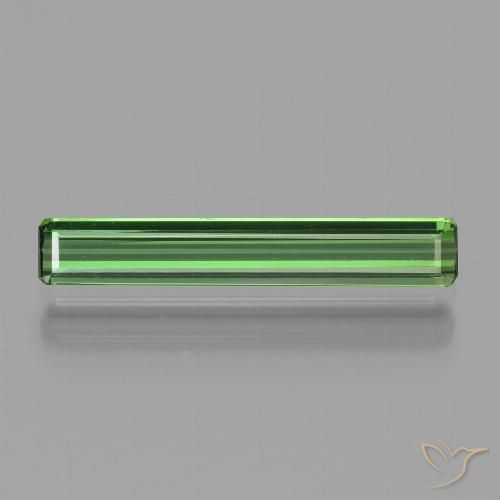 1.37ct Natural Medium Green Tourmaline, Emerald Cut, VVS