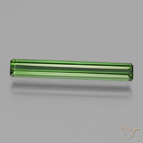 1.65ct Natural Deep Green Tourmaline, Emerald Cut, VVS