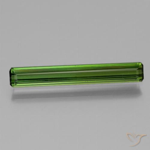 1.23ct Natural Earthy Green Tourmaline, Emerald Cut, VS