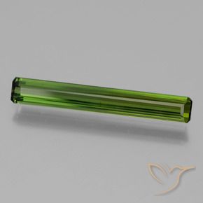 1.23 ct Green Tourmaline Stone, Natural Tourmaline in Octagon Facet Shape for Sale