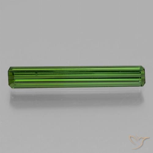 1.24ct Natural Medium Green Tourmaline, Emerald Cut, VVS-VS