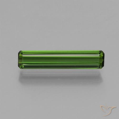 1.27ct Natural Dark Green Tourmaline, Emerald Cut, VVS