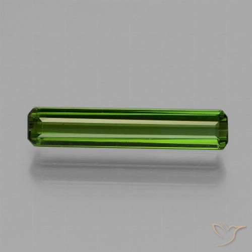 1.49ct Natural Medium Green Tourmaline, Emerald Cut, VVS