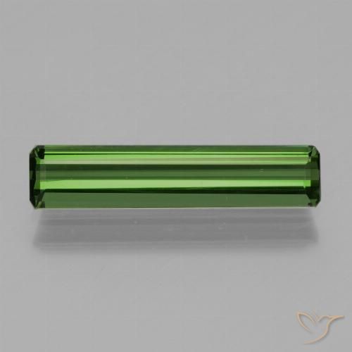 1.30ct Natural Dark Green Tourmaline, Emerald Cut, VVS