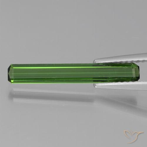 1.12 ct Green Tourmaline, 19.7 x 3 mm Octagon Cut From Mozambique, Photo A