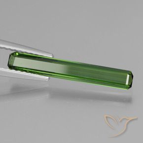 1.12 ct Green Tourmaline Stone, Natural Tourmaline in Octagon Facet Shape for Sale
