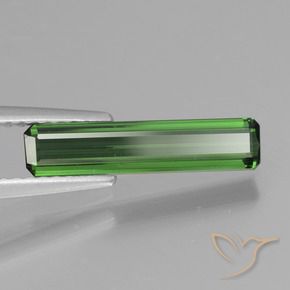 1.02 ct Green Tourmaline Stone, Natural Tourmaline in Octagon Facet Shape for Sale