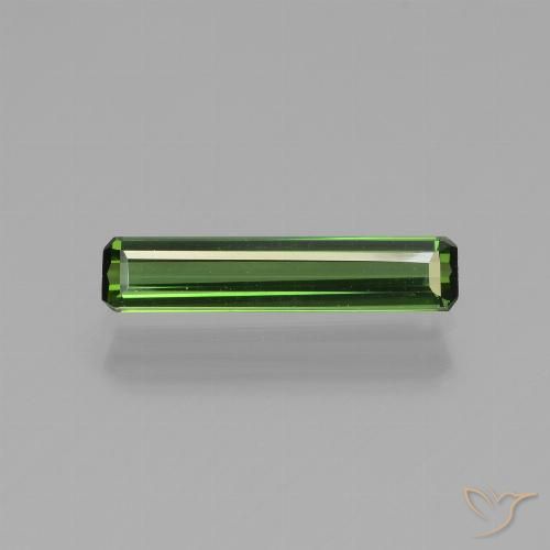 0.88ct Natural Earthy Green Tourmaline, Emerald Cut, VVS