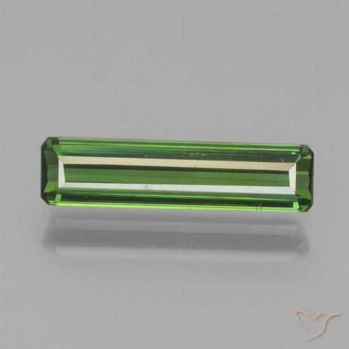 1.37ct Natural Earthy Green Tourmaline, Emerald Cut, VS
