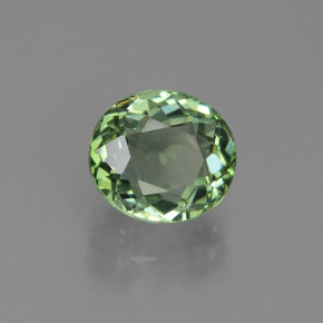 2.44 ct Green Tourmaline Stone, Natural Tourmaline in Oval Facet Shape for Sale