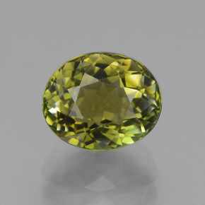 gelblich-grün Turmalin Edelstein - 2.9ct Oval facettiert (ID: 441273)