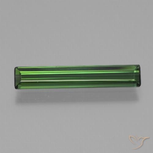 1.35ct Natural Medium Green Tourmaline, Emerald Cut, VVS