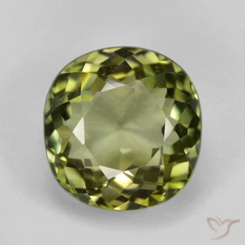 6.58ct Natural Deep Green Tourmaline, Cushion, VVS