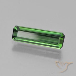 1.05 ct Green Tourmaline Stone, Natural Tourmaline in Octagon Step Cut Shape for Sale