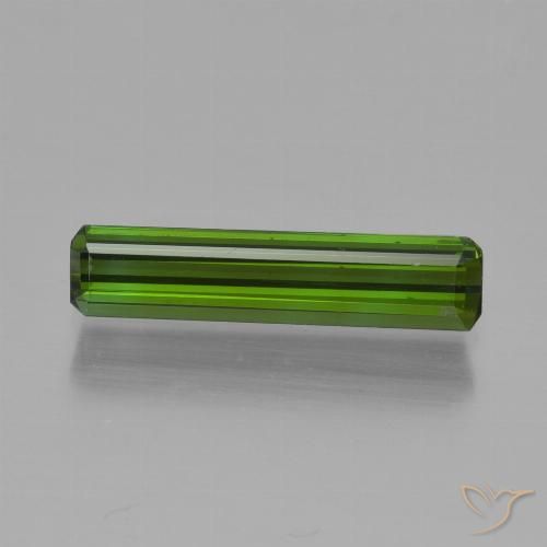 1.06ct Natural Deep Green Tourmaline, Emerald Cut, VS