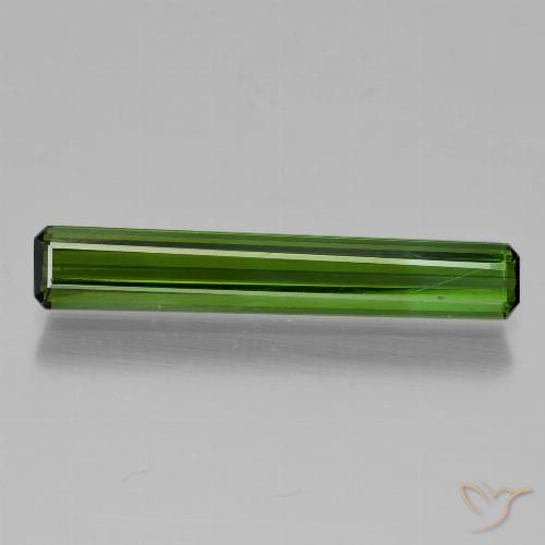 1.48ct Natural Dark Green Tourmaline, Emerald Cut, VVS