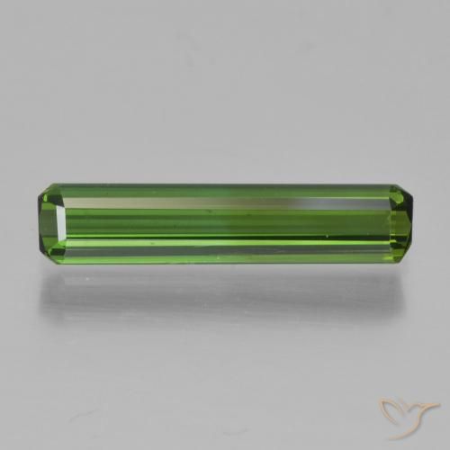 1.14ct Natural Earthy Green Tourmaline, Emerald Cut, VVS-VS
