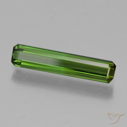 1.14 ct Green Tourmaline Stone, Natural Tourmaline in Octagon Step Cut Shape for Sale