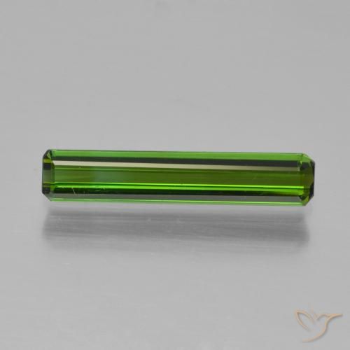 0.87ct Natural Dark Green Tourmaline, Emerald Cut, VVS-VS