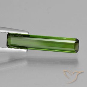 1.07 ct Green Tourmaline Stone, Natural Tourmaline in Octagon Step Cut Shape for Sale