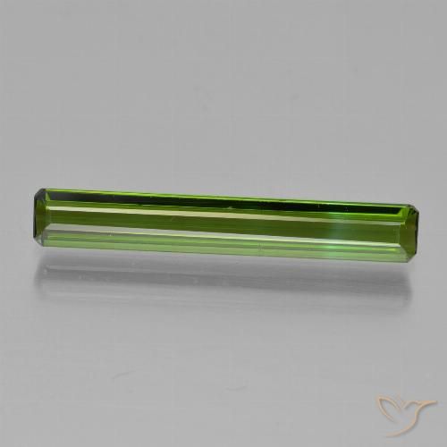 1.63ct Natural Medium Green Tourmaline, Emerald Cut, VVS-VS