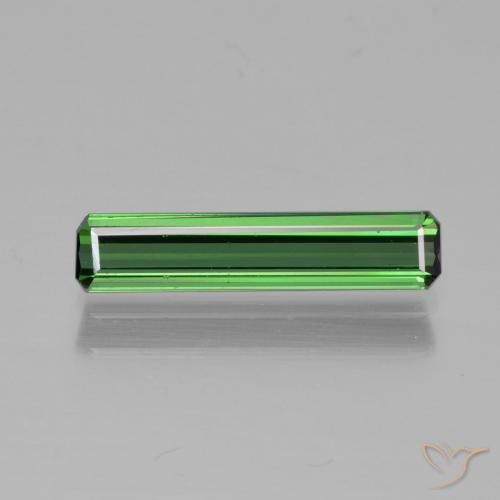 1.22ct Natural Deep Green Tourmaline, Emerald Cut, VVS-VS