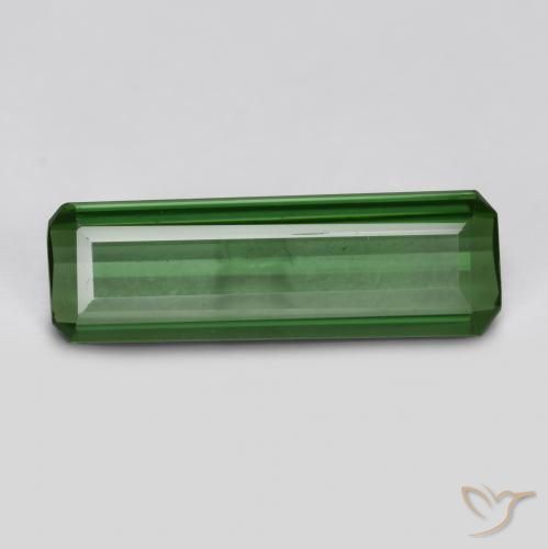 0.76 ct Green Tourmaline Stone, Natural Tourmaline in Octagon Step Cut Shape for Sale