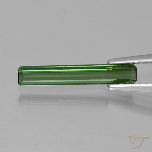 0.66ct Natural Medium Green Tourmaline, Emerald Cut, VVS-VS