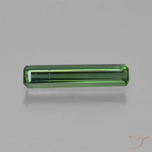 0.75ct Natural Deep Green Tourmaline, Emerald Cut, VVS