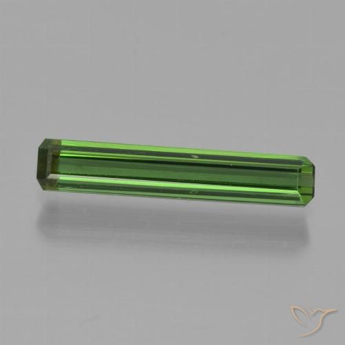0.98ct Natural Deep Green Tourmaline, Emerald Cut, VVS