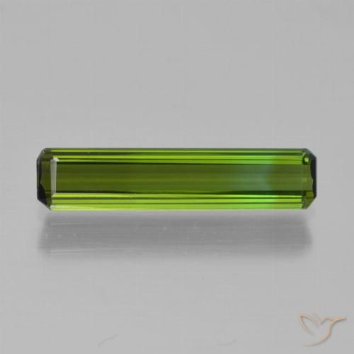 1.08ct Natural Medium Green Tourmaline, Emerald Cut, VVS-VS