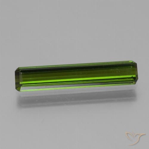 1.72ct Natural Seaweed Green Tourmaline, Emerald Cut, VVS