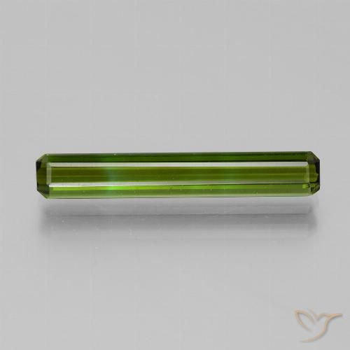 2.47ct Natural Seaweed Green Tourmaline, Emerald Cut, VVS