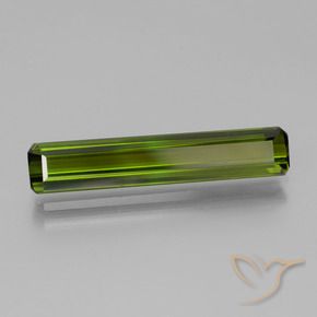 3.40 ct Green Tourmaline Stone, Natural Tourmaline in Octagon Step Cut Shape for Sale