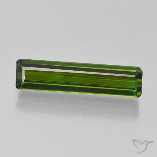 1.96ct Natural Seaweed Green Tourmaline, Emerald Cut, VVS-VS