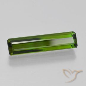 1.96 ct Green Tourmaline Stone, Natural Tourmaline in Octagon Step Cut Shape for Sale
