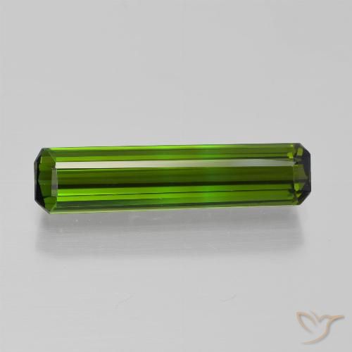 1.82ct Natural Dark Green Tourmaline, Emerald Cut, VVS